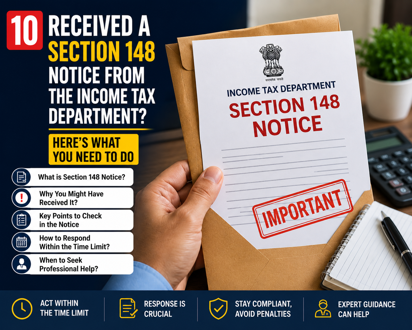 Received A Section 148 Notice From The Income Tax Department ? Here’s What You Should Do